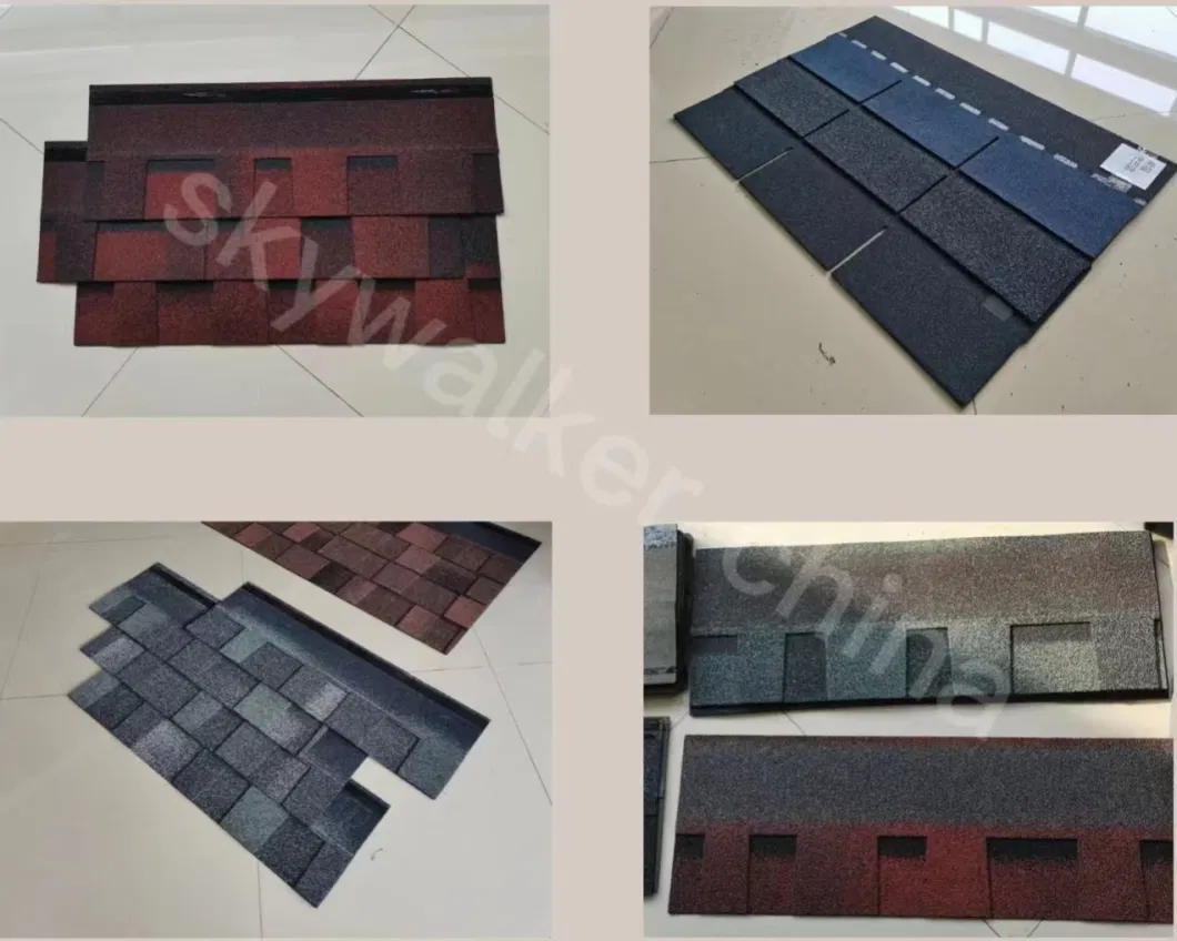 Full Self-Adhesive on The Back High Quality Mosaic Type Quadrilateral Asphalt Shingles